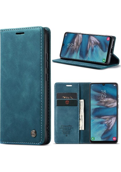 Samsung Galaxy A34 5g Için Flip Case Vintage Pu Deri Cüzdan Kılıf Kartı (Yurt Dışından)