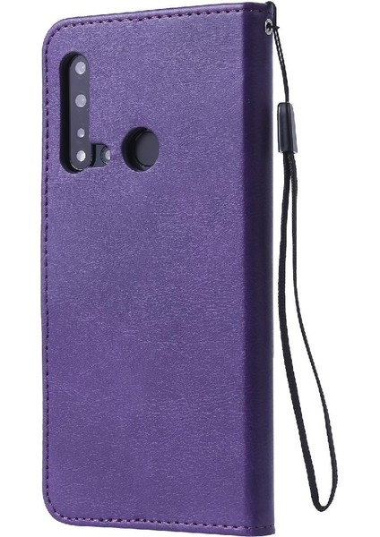 Colorful Shop Kart Yuvası ile Huawei Nova 5i Için Flip Case Iş Cüzdan Telefon Kılıfı (Yurt Dışından)