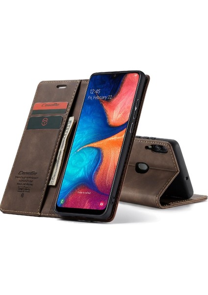 Samsung Galaxy A20 Için Flip CASE/A30/M10S Flip Folio Kitap Vintage Pu Kılıf (Yurt Dışından)