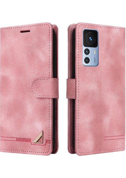 Xiaomi 12T Için Flip Case Cüzdan Kılıf Darbeye Kapak Kapak Basit (Yurt Dışından)