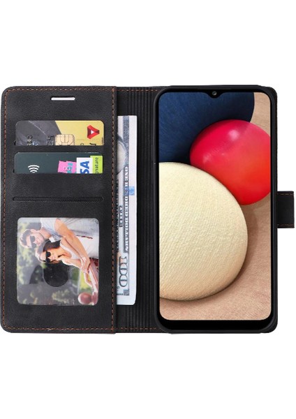 Samsung Galaxy A02S Flip Kapak Için Flip Case Darbeye Cüzdan Basit (Yurt Dışından) modelleri