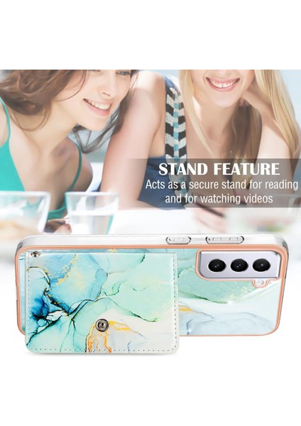 Samsung Galaxy S21 5g Yumuşak Tpu Tampon Kart Yuvaları Mermer Ince (Yurt Dışından) modelleri