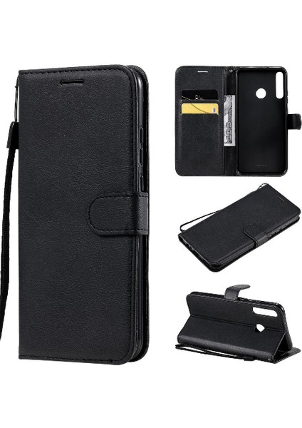 Kart Yuvası Klasik Katı ile Huawei Y7P Yüksek Kaliteli Deri Için Flip Case (Yurt Dışından)