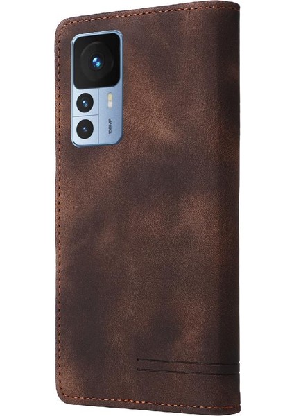 Xiaomi 12T Için Flip Case Cüzdan Kılıf Darbeye Kapak Kapak Basit (Yurt Dışından) modelleri