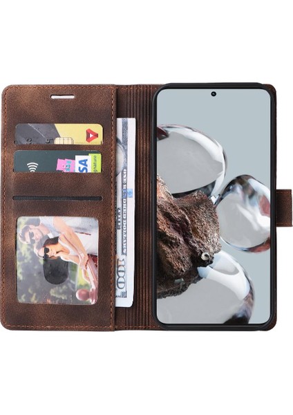 Xiaomi 12T Için Flip Case Cüzdan Kılıf Darbeye Kapak Kapak Basit (Yurt Dışından) indirimleri