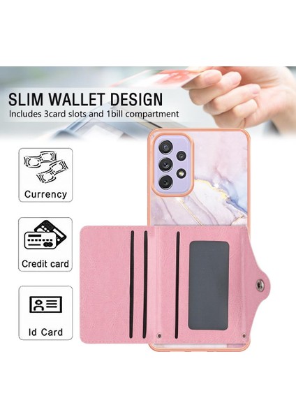 Samsung Galaxy Için Kılıf A52S 5g Mermer Kart Yuvaları Yumuşak Tpu Tampon Ince (Yurt Dışından) indirimleri