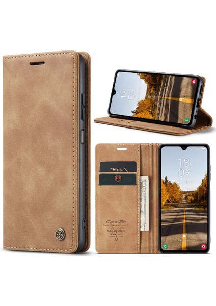 Samsung Galaxy A05S Için Flip Case Manyetik Kapatma Darbeye Vintage Pu (Yurt Dışından)