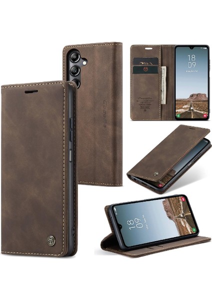 Samsung Galaxy A05S Için Flip Case Manyetik Kapatma Darbeye Vintage Pu (Yurt Dışından)