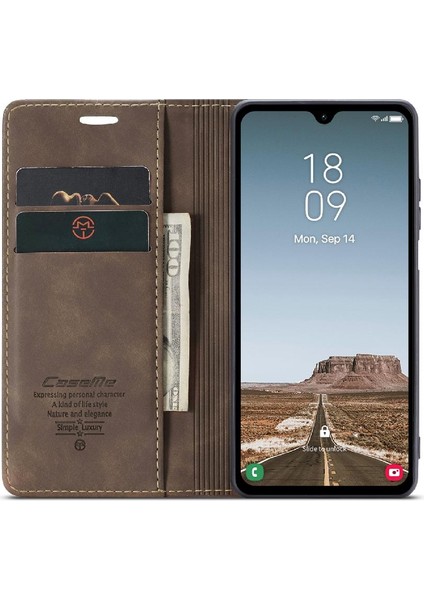 Samsung Galaxy A05S Için Flip Case Manyetik Kapatma Darbeye Vintage Pu (Yurt Dışından) modelleri
