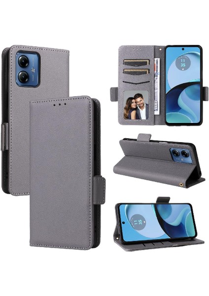 Motorola Moto G14 4g Kart Yuvaları Tutucu Pu Deri Manyetik Cüzdan (Yurt Dışından)