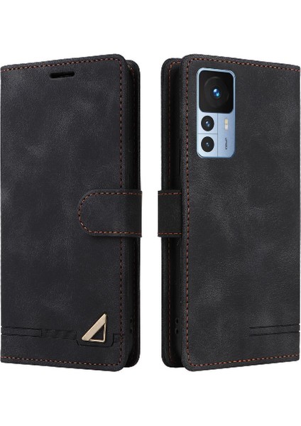 Xiaomi 12T Için Flip Case Cüzdan Kılıf Darbeye Kapak Kapak Basit (Yurt Dışından)