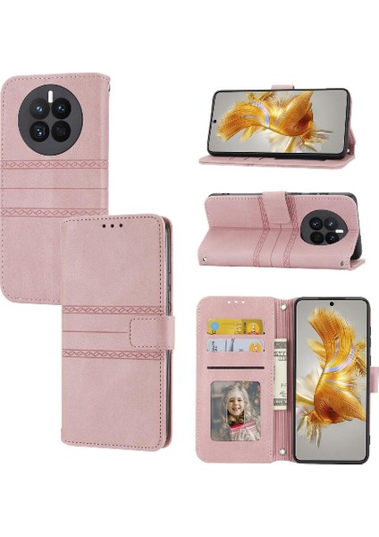 Huawei Mate 50 Için Flip Case Darbeye Koruyucu Pu Deri Cüzdan Kılıf (Yurt Dışından)