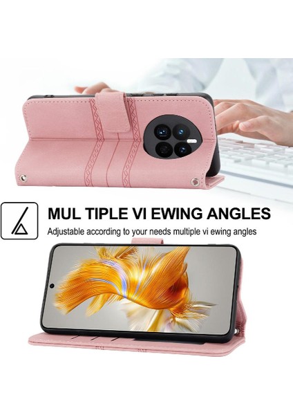 Huawei Mate 50 Için Flip Case Darbeye Koruyucu Pu Deri Cüzdan Kılıf (Yurt Dışından)