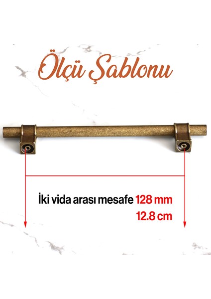 Hisar Antik Sarı Metal Kulp 128 Mm-12.8 cm Mobilya Çekmece Mutfak Dolabı Dolap Kulpları fırsatları