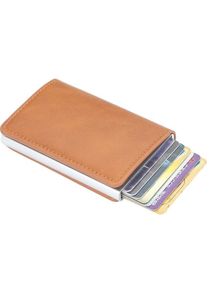 Yeni Erkek Cüzdan Engelleme Rfid Pu Deri Vintage Kredi Kartı Tutucu Unisex Hırsızlığa Karşı Güvenlik Alüminyum Metal Çanta (Yurt Dışından) fiyatları