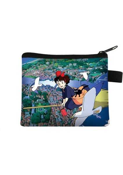 Yeni Varış Totoro/ruhların Kaçışı Karikatür Küçük Cüzdan Kadın Kızlar Sevimli Kedi Kart Tutucu Fermuar Debriyaj Bozuk Para Cüzdanı (Yurt Dışından)