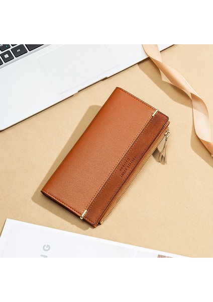 Moda Kadın Cüzdan Uzun Kore Tarzı Marka Kadın Çanta Fermuar Bayanlar Telefon Cüzdan Iki Kat Kadın Bozuk Para Cüzdanı Kart Sahipleri (Yurt Dışından) indirimleri