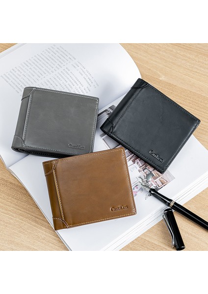 Yeni Cüzdan Erkek Kısa Retro Avrupa ve Amerikan Gençlik Pu Cüzdan Çoklu Kart Bozuk Para Cüzdanı Çok Fonksiyonlu Cüzdan (Yurt Dışından) fiyatları