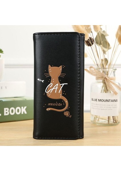Kadın Cüzdan Uzun Kısa Bayan Çanta Kız Cüzdan Çanta Kartları Kımlık Tutucu Kadın Kedi Bozuk Para Cüzdanı Cep Kılıfı Kaliteli Para Çantaları (Yurt Dışından)