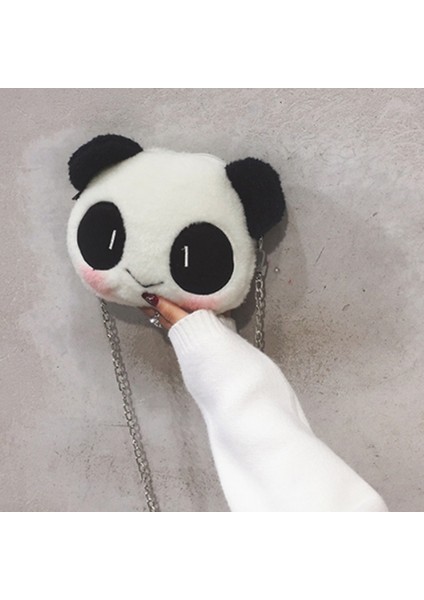 Küçük Kızlar Çanta Sevimli Peluş Panda Çapraz Seyahat Çantası Cep Telefonu Paraları Cüzdan Çanta Moda Noel Hediyesi (Yurt Dışından)