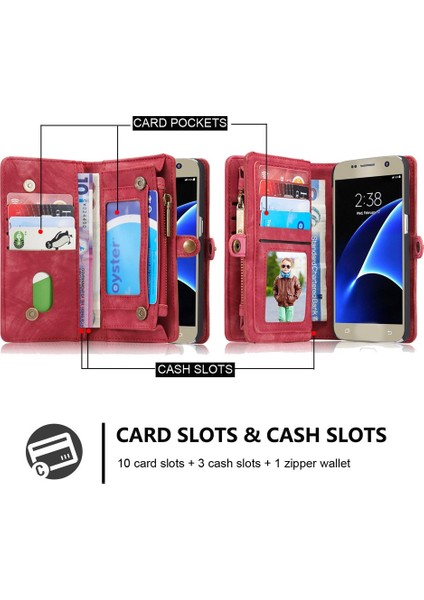 Caseme 008 Hakiki Deri Flip Tip Cep Telefonu Koruyucu Kapak Cüzdan Kılıf (Yurt Dışından)