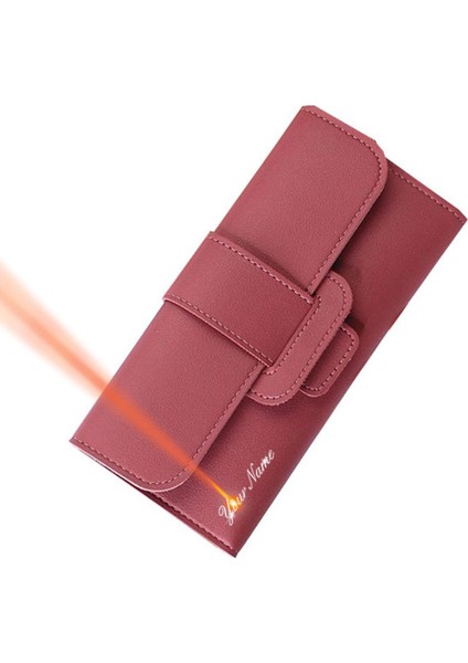 2022 Uzun Kadın Cüzdan Ücretsiz Adı Özelleştirilmiş Bayan Yeni Moda Kaliteli Pu Kadın Cüzdan Fotoğraf Tutucu Kart Sahibinin Kadın Çanta (Yurt Dışından)