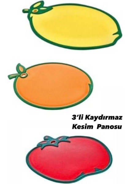Kaydırmaz 3'lü Kesim Panosu, 3'lü Meyve Kesim Panosu