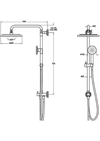 Origin Classic Duş Kolonu Krom A45793 fiyatları