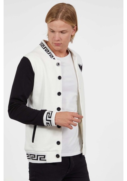 Lastiği Desenli Kolej Mont Bomber Ceket