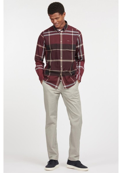 Erkek Dunoon Tailored Gömlek RE89 Winter Red