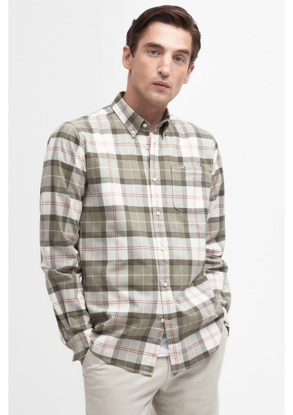 Lewis Tailored Gömlek TN24 Glenmore Olive Tartan