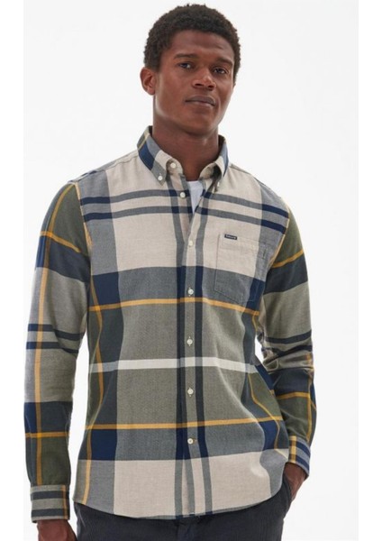 Erkek Dunoon Tailored Gömlek TN16 Forest Mist Tartan