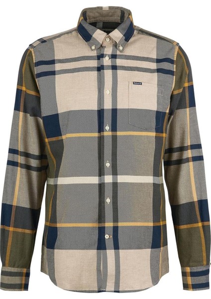Erkek Dunoon Tailored Gömlek TN16 Forest Mist Tartan