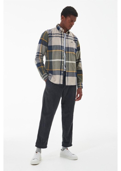 Erkek Dunoon Tailored Gömlek TN16 Forest Mist Tartan
