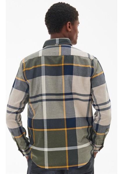 Erkek Dunoon Tailored Gömlek TN16 Forest Mist Tartan