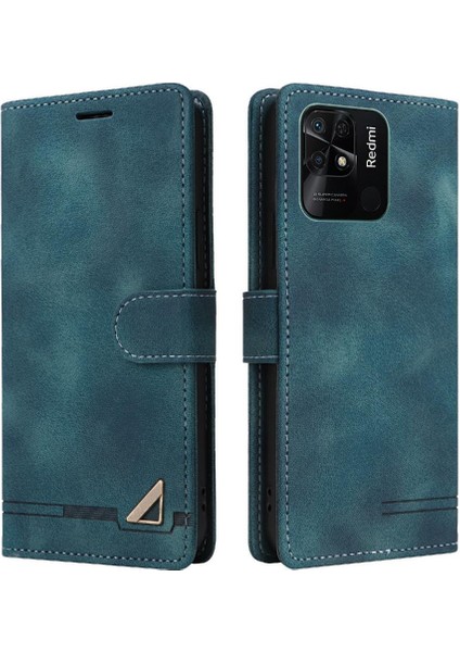 Xiaomi Redmi 10C Için Flip Case Kapak Cüzdan Darbeye Basit Kılıf (Yurt Dışından)