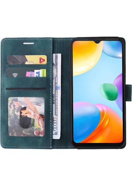 Xiaomi Redmi 10C Için Flip Case Kapak Cüzdan Darbeye Basit Kılıf (Yurt Dışından)