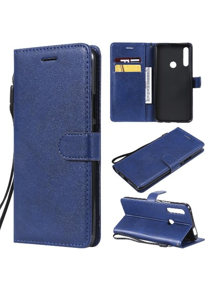 Huawei Y9 Başbakan 2019 Için Flip Case Yüksek Kalite Deri Klasik Katı Kılıf (Yurt Dışından)