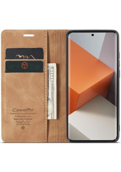 Xiaomi NOTE13 Pro Artı Manyetik Kapatma Darbeye Vintage Için Flip Case (Yurt Dışından)