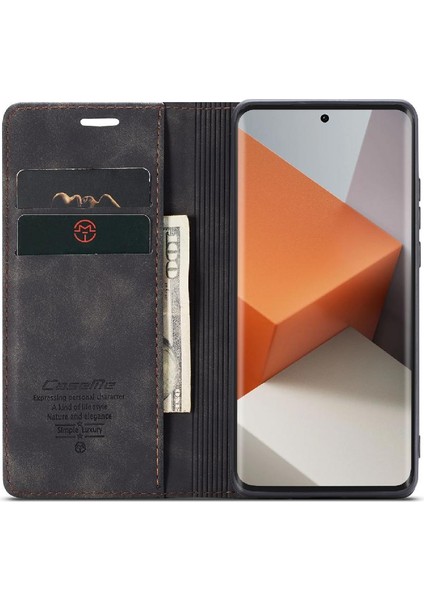 Xiaomi NOTE13 Pro Artı Manyetik Kapatma Darbeye Vintage Için Flip Case (Yurt Dışından)