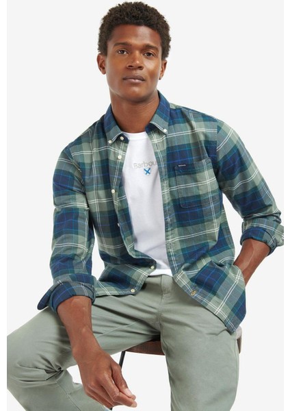 Lewis Tailored Gömlek TN29 Kielder Blue Tartan