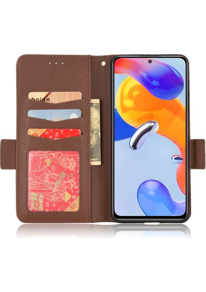Xiaomi Redmi Için Not 11E Pro 5g Yan Toka Manyetik Kart Yuvaları Pu (Yurt Dışından)