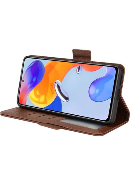 Xiaomi Redmi Için Not 11E Pro 5g Yan Toka Manyetik Kart Yuvaları Pu (Yurt Dışından)