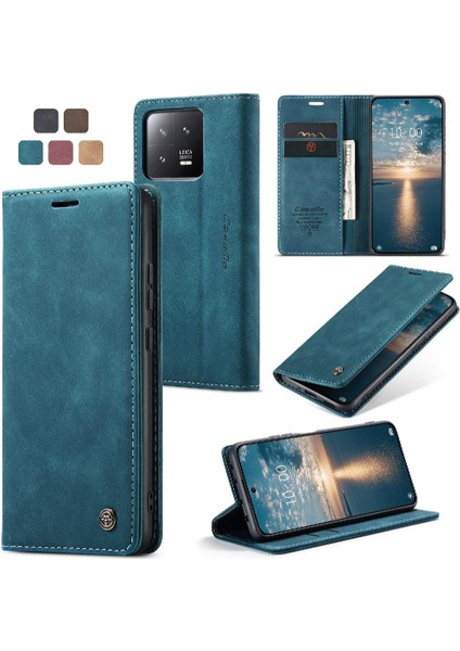 Xiaomi 13 Için Flip Case Folio Kitap Durumda Kart Yuvası Kickstand Manyetik (Yurt Dışından)