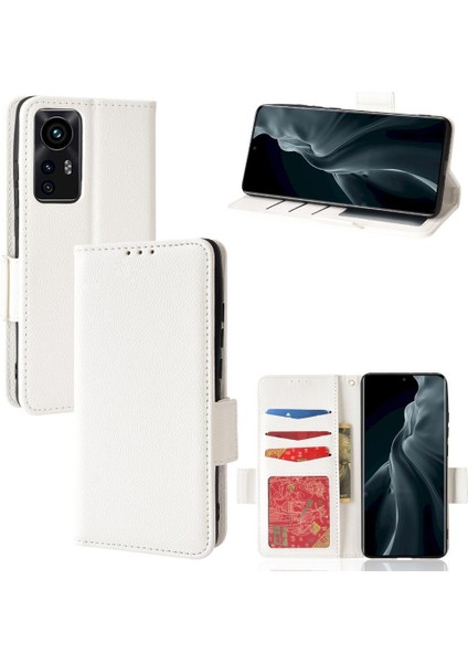 Xiaomi 12 Lite Için Kılıf Yan Toka Cüzdan Manyetik Pu Deri Kart Yuvaları (Yurt Dışından)
