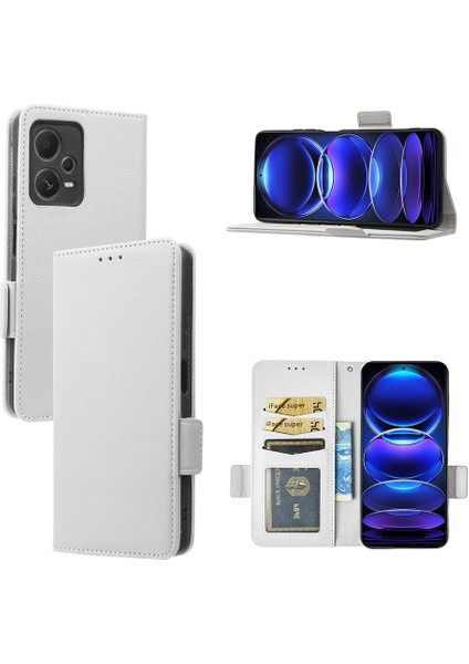 Xiaomi Redmi Için Not 12 Pro Artı Yan Toka Pu Deri Cüzdan Kart (Yurt Dışından)
