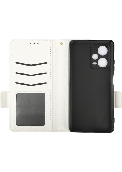 Xiaomi Redmi Için Not 12 Pro Artı Yan Toka Pu Deri Cüzdan Kart (Yurt Dışından)