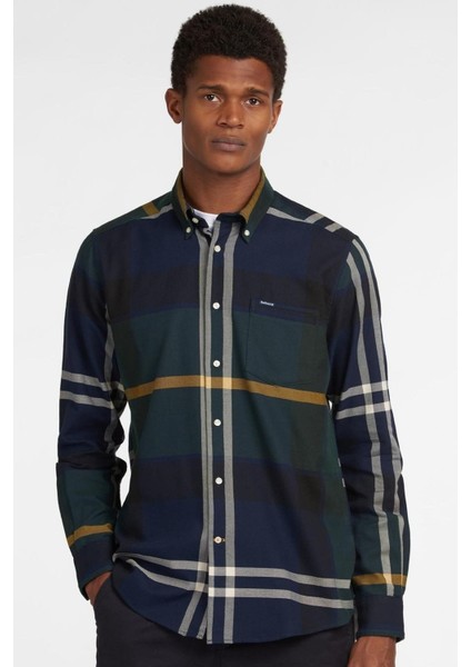 Erkek Dunoon Tailored Gömlek TN55 Seaweed Tartan