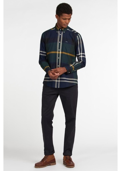 Erkek Dunoon Tailored Gömlek TN55 Seaweed Tartan
