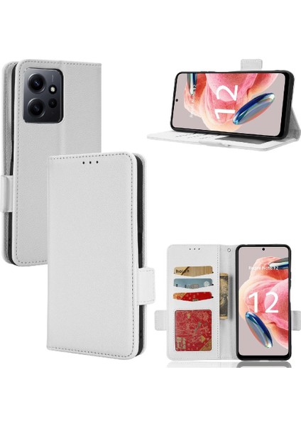 Xiaomi Redmi Için Not 12 4g Pu Deri Manyetik Cüzdan Yan Toka (Yurt Dışından) modelleri